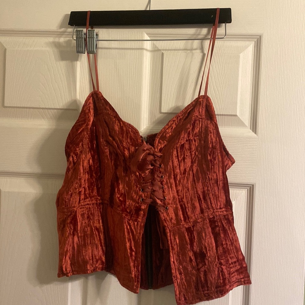 Velvet cropped tank